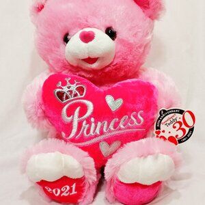 Princess Teddy Bear Pink 2021 Plush Stuffed Animal 20" Valentines Day Sweetheart